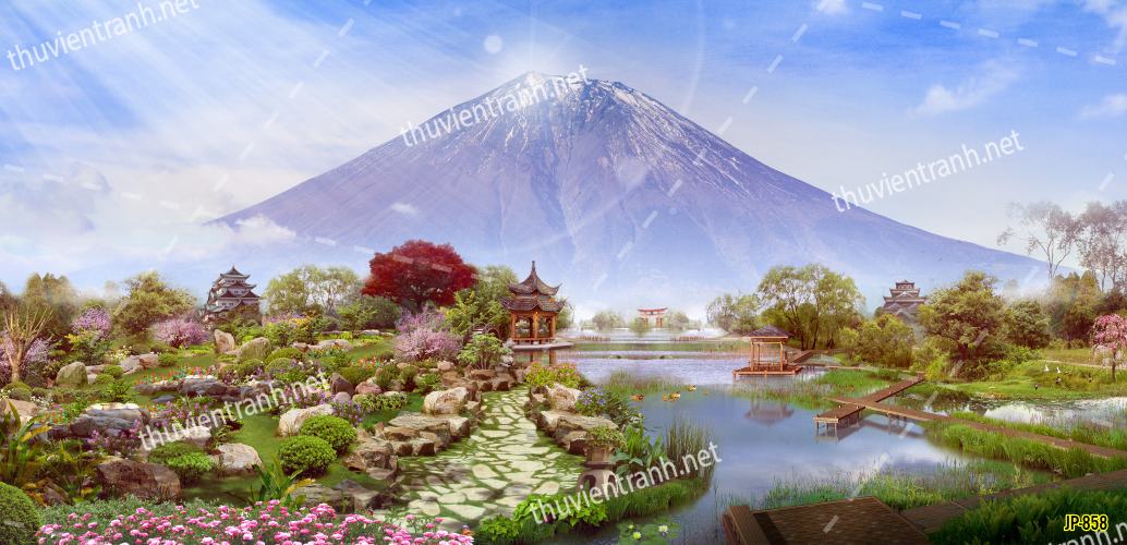 Tranh  Phong Cảnh Nhật Bản, Núi Phú Sỹ-JP-858 - Tranh tường chất lượng cao